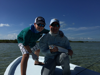 Clients' first bonefish